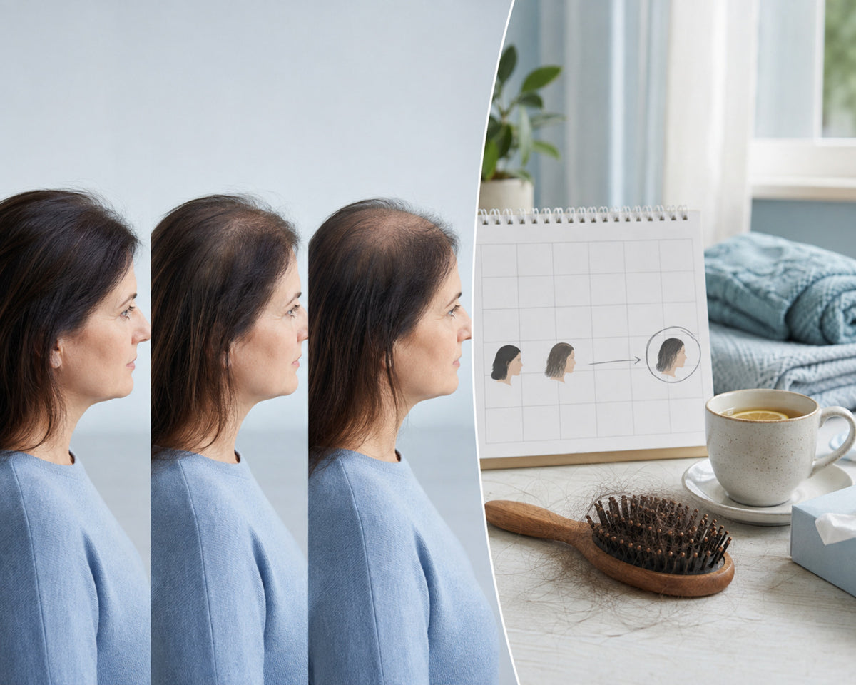 When does hair loss begin, and how does it progress?