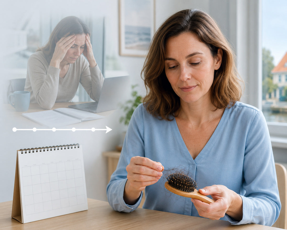 Why does hair loss only start months later?