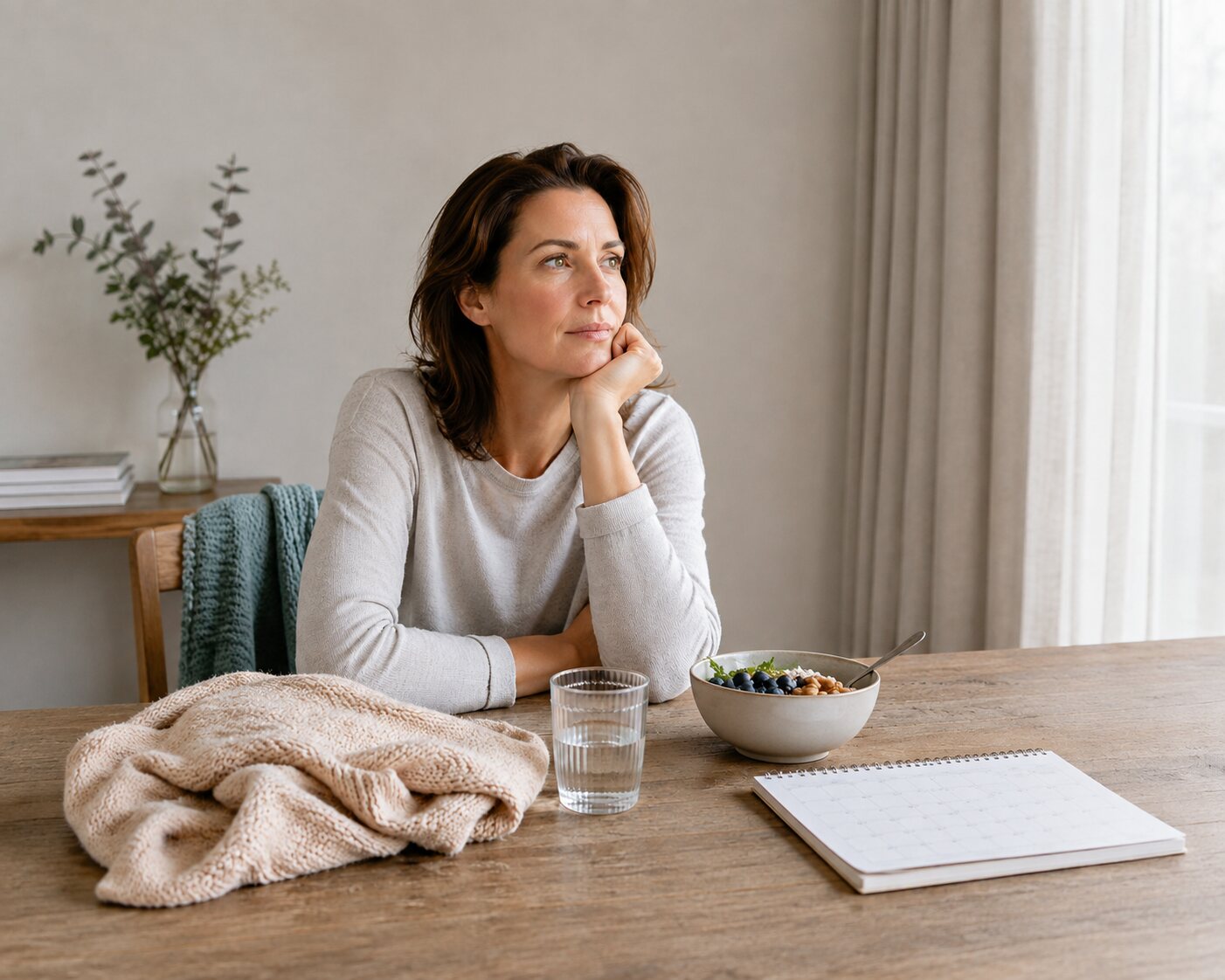 Woman during recovery after illness, stress, or hormonal changes