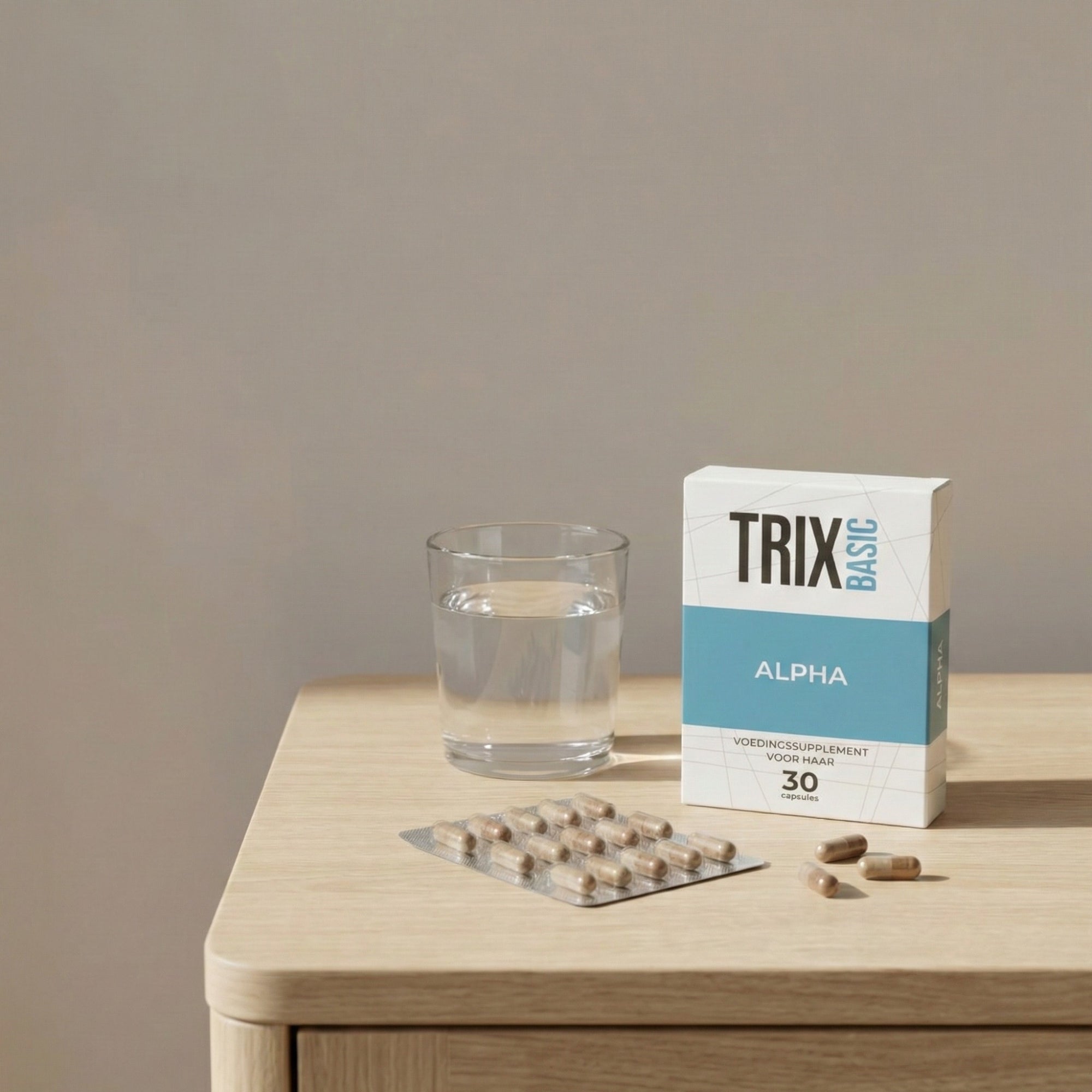 TRIX Basic Alpha package in a daily hair care routine
