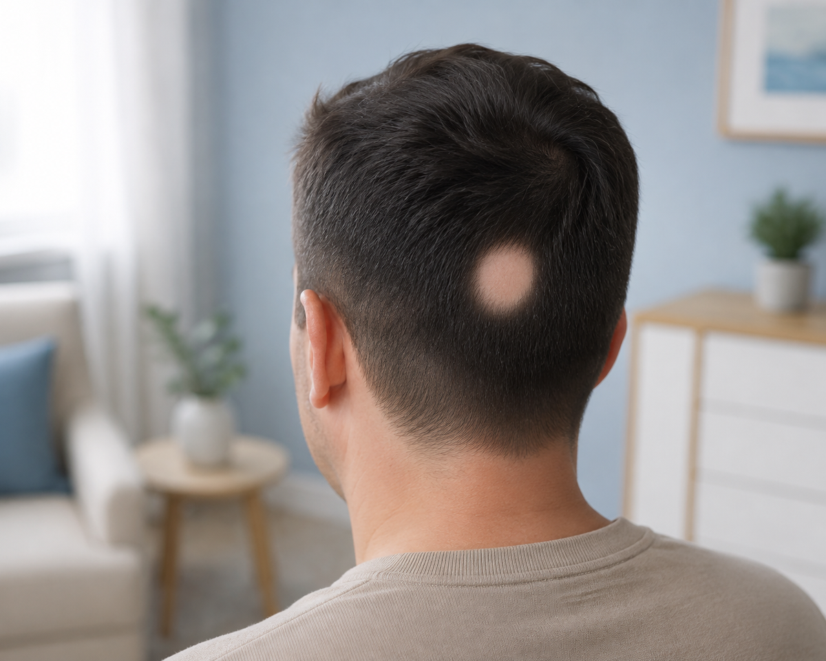 Photo: Round bald patches