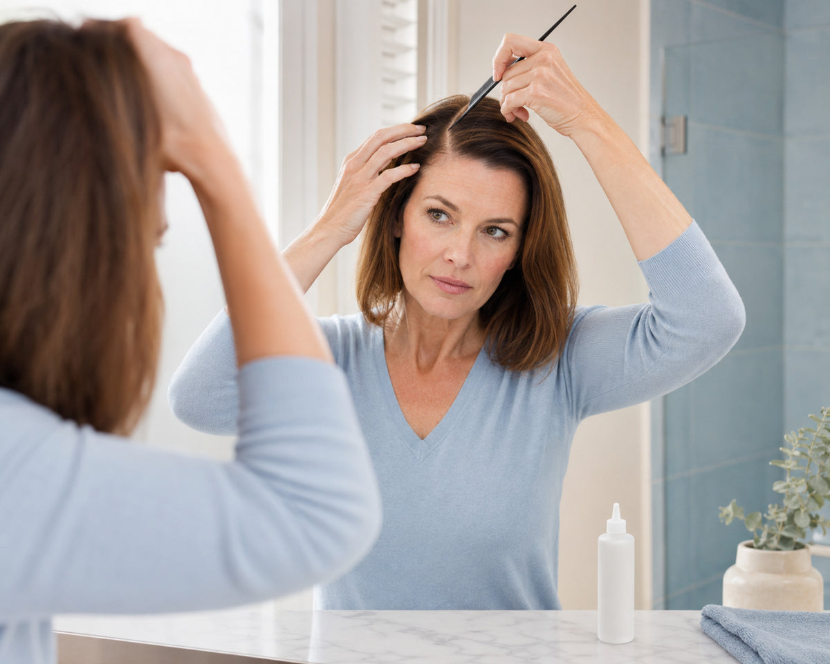 Photo: Start with a dry scalp
