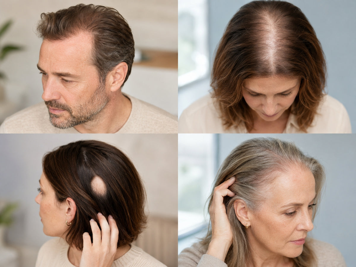 Four types of hair loss